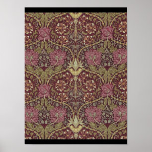 William Morris, Honeysuckle, floral. pattern, art Poster