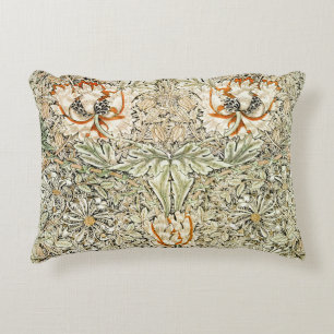 William Morris Honeysuckle Floral Wallpaper Decorative Cushion