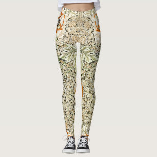 William Morris Honeysuckle Floral Wallpaper Leggings
