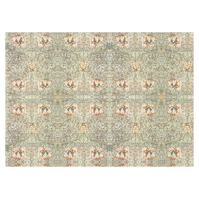 William Morris Honeysuckle Floral Wallpaper Tablecloth (Front (Horizontal))