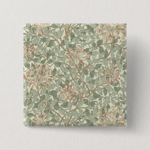 William Morris Honeysuckle Flower Wallpaper 15 Cm Square Badge