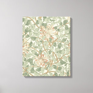William Morris Honeysuckle Flower Wallpaper Canvas Print