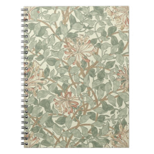 William Morris Honeysuckle Flower Wallpaper Notebook