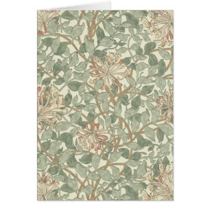 William Morris Honeysuckle Green Floral