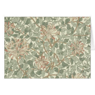 William Morris Honeysuckle Green Floral