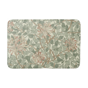 William Morris Honeysuckle Green Floral Bath Mat