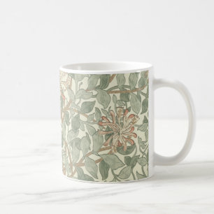 William Morris Honeysuckle Green Floral Coffee Mug