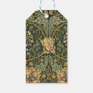 William Morris Honeysuckle Green Floral Gift Tags