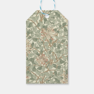 William Morris Honeysuckle Green Floral Gift Tags