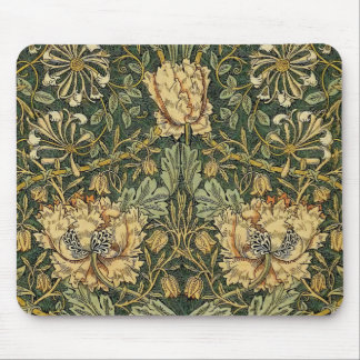 William Morris Honeysuckle Green Floral Mouse Pad