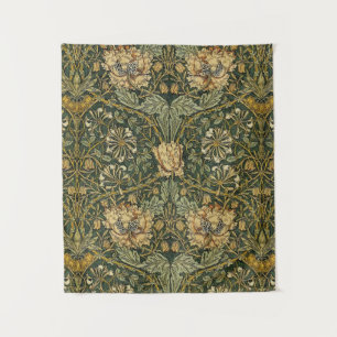 William Morris Honeysuckle Green Floral Tapestry