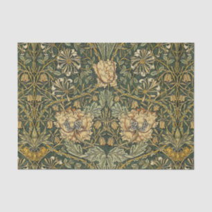 William Morris Honeysuckle Green Floral Tissue Paper
