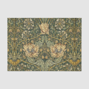 William Morris Honeysuckle Green Yellow  Tissue Paper