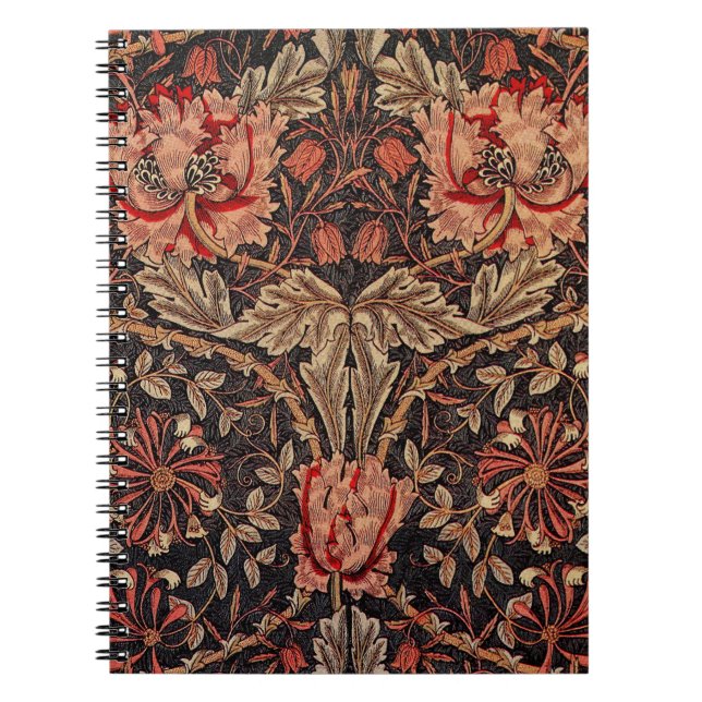 William Morris Honeysuckle Pattern Notebook (Front)