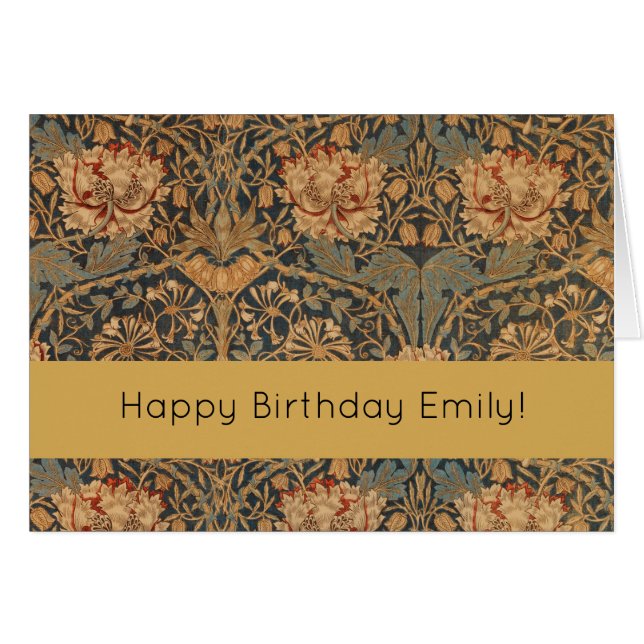 William Morris Honeysuckle Rich Wallpaper (Front Horizontal)