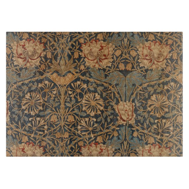 William Morris Honeysuckle Rich Wallpaper Cutting Board (Front)