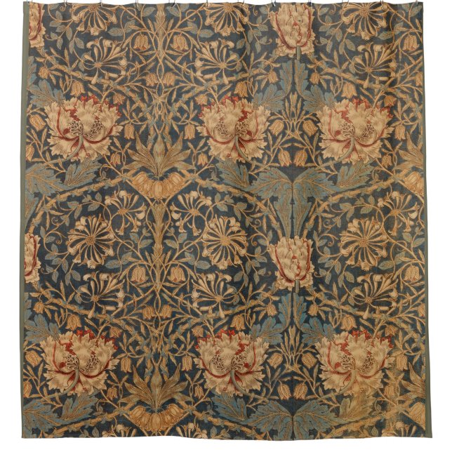William Morris Honeysuckle Rich Wallpaper Shower Curtain (Front)