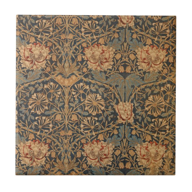 William Morris Honeysuckle Rich Wallpaper Tile (Front)