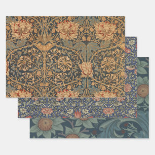 William Morris Honeysuckle Rich Wallpaper Wrapping Paper Sheet