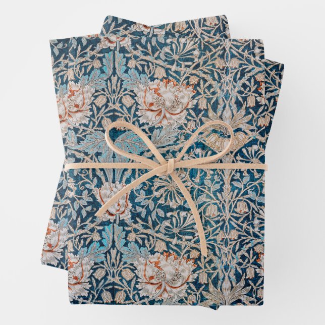William Morris, Honeysuckle Wrapping Paper Sheet (In situ)