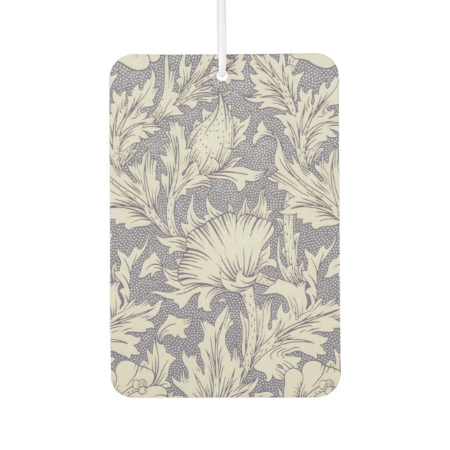 William Morris Horn Poppy Classic Floral Car Air Freshener (Front)