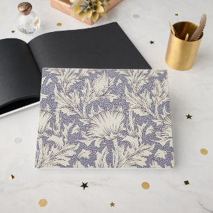 William Morris Horn Poppy Classic Floral Guest Book