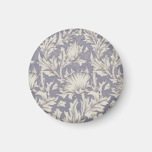 William Morris Horn Poppy Classic Floral Magnet (Front)