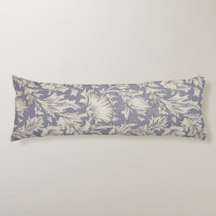 William Morris Horn Poppy Wallpaper Print: Vintage Body Cushion