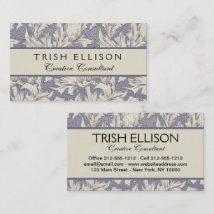 William Morris Horn Poppy Wallpaper Print: Vintage Business Card