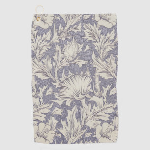 William Morris Horn Poppy Wallpaper Print: Vintage Golf Towel