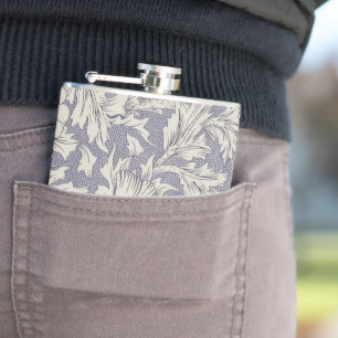 William Morris Horn Poppy Wallpaper Print: Vintage Hip Flask