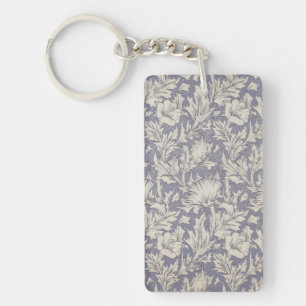 William Morris Horn Poppy Wallpaper Print: Vintage Key Ring