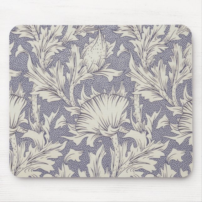 William Morris Horn Poppy Wallpaper Print: Vintage Mouse Pad (Front)