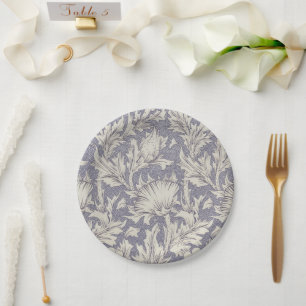 William Morris Horn Poppy Wallpaper Print: Vintage Paper Plate