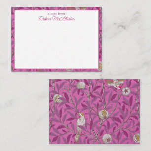 William Morris, Hot Pink Birds and Pommegrenates Card