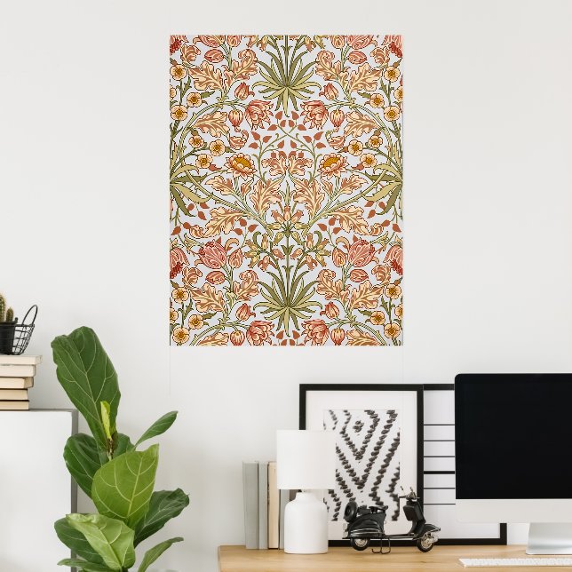 William Morris Hyacinth Floral Botanical Art Poster (Home Office)