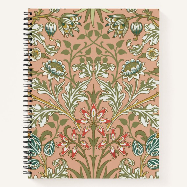 William Morris Hyacinth Flower Rose Art Notebook (Front)