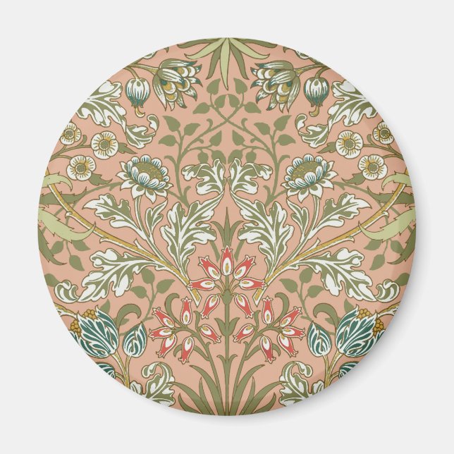 William Morris Hyacinth Flower Rose Art Pattern Magnet (Front)
