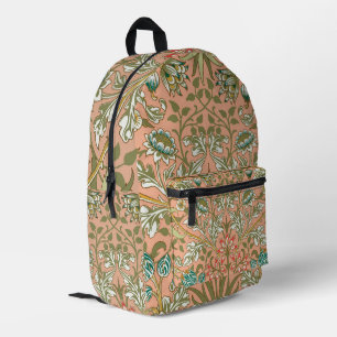 William Morris Hyacinth Flower Rose Art Printed Backpack