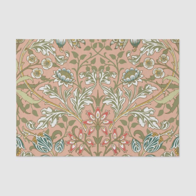 William Morris Hyacinth Flower Rose Art Tissue Paper (Front)