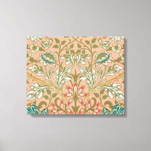 William Morris Hyacinth Pattern Dusty Rose Canvas Print