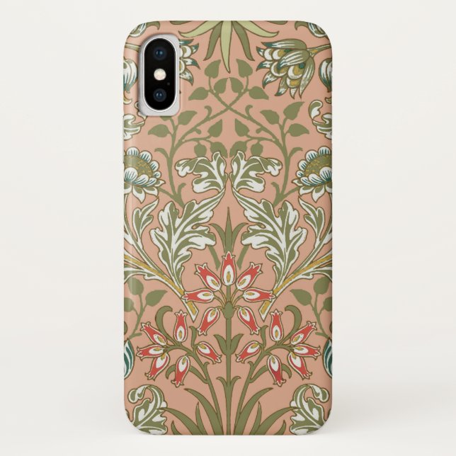 William Morris Hyacinth Pattern Dusty Rose Case-Mate iPhone Case (Back)