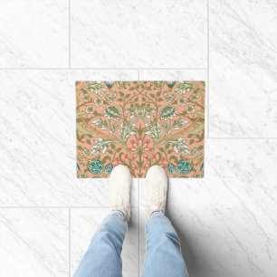 William Morris Hyacinth Pattern Dusty Rose Doormat