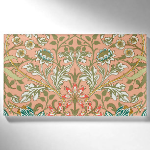 William Morris Hyacinth Pattern Dusty Rose Name Tag