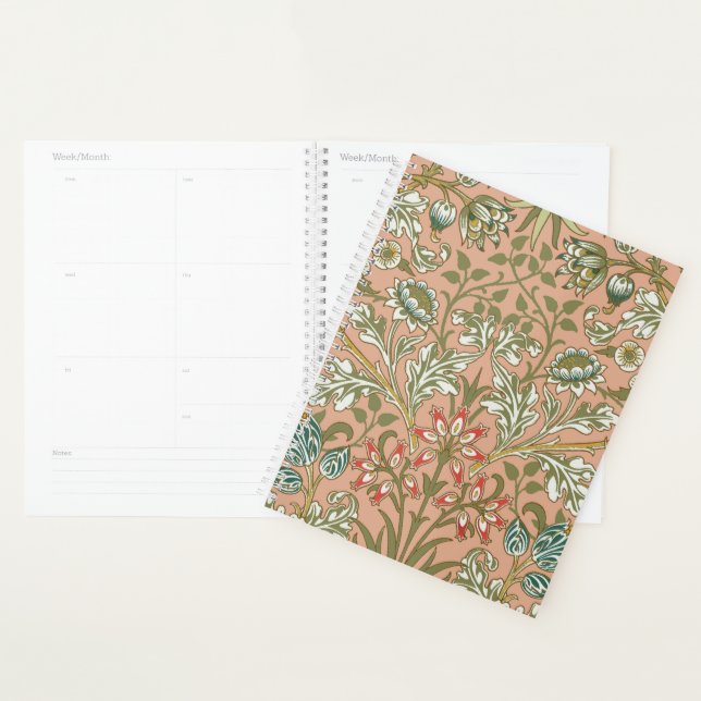William Morris Hyacinth Pattern Dusty Rose Planner (Display)