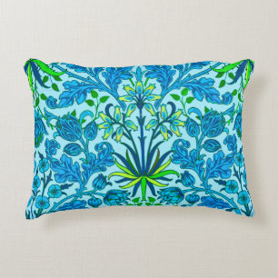 William Morris Hyacinth Print, Cerulean Blue Decorative Cushion