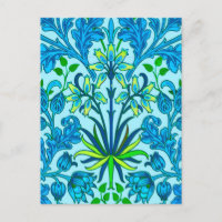William Morris Hyacinth Print, Cerulean Blue