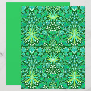 William Morris Hyacinth Print, Emerald Green