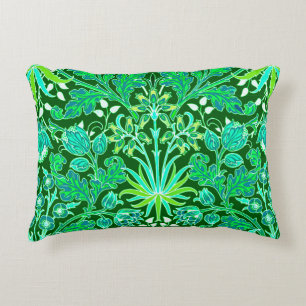 William Morris Hyacinth Print, Emerald Green Decorative Cushion