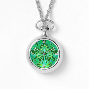 William Morris Hyacinth Print, Emerald Green Watch